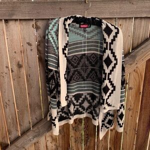 Say What? Open cardigan asymmetrical size small